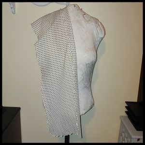 Cream and Brown Polka Dot Scarf